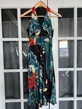 Vintage Silk Y2K Midi Dress
